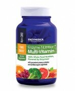 A jar of EnzymeNutrition tablets